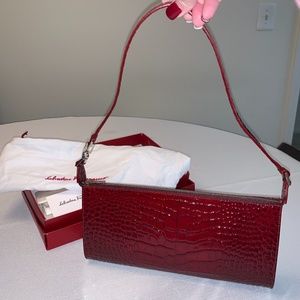 Ferragamo Cherry Patent Leather Pochette